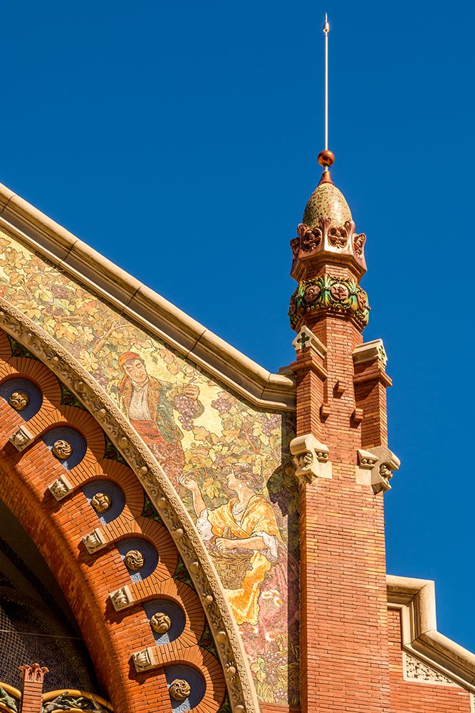 Details of the Mercat de Colon (Columbus Market), Valencia, Spain.